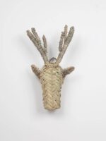 🦌 Mini Woven Animal Head – Stag | Handcrafted Moroccan Wall Décor - Image 5
