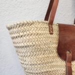 🧺 Handcrafted Moroccan Woven Market Basket with Leather Straps – Large French-Style Shopping Tote - Image 15