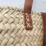 🧺 Handcrafted Moroccan Woven Market Basket with Leather Straps – Large French-Style Shopping Tote - Image 4