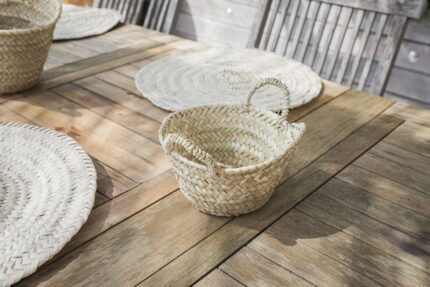 🧺 Mini Palm Storage Basket | Handmade Moroccan Organizer