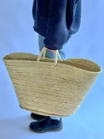 🧺 Sisal Handled Basket – Handwoven Palm Basket with Natural Fiber Handles - Image 2