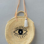 👁️ Personalized Round Basket Bag – EYE NAZAR