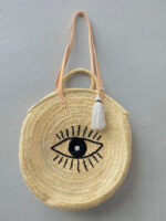 👁️ Personalized Round Basket Bag – EYE NAZAR