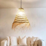 Casablanca Conical Lampshade Ajouré – Handwoven Moroccan Esparto Grass Pendant - Image 12