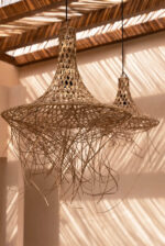 Mykonos Pendant Natural M – Handcrafted Rattan Coastal Boho Lampshade - Image 5
