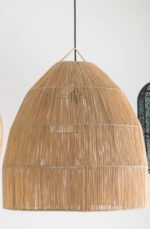 Moroccan Dunes Raffia Pendant – Handwoven Natural Raffia Desert-Inspired Lampshade - Image 5