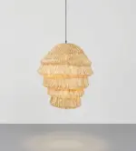 Cocoon Art Light – Sculptural Handwoven Palm Pendant Lamp