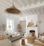 Casablanca Parasol Lampshade – Handwoven Moroccan Esparto Grass Pendant Light - Image 2