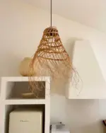 Casablanca Conical Lampshade Ajouré – Handwoven Moroccan Esparto Grass Pendant - Image 4