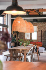 Moroccan Dunes Raffia Pendant – Handwoven Natural Raffia Desert-Inspired Lampshade - Image 3