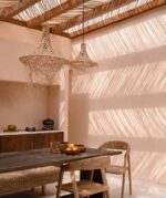 Mykonos Pendant Natural M – Handcrafted Rattan Coastal Boho Lampshade - Image 3