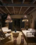 Casablanca Conical Lampshade – Handwoven Moroccan Pendant Light in Natural Alfa Fiber - Image 4