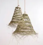 Casablanca Conical Lampshade Ajouré – Handwoven Moroccan Esparto Grass Pendant - Image 5