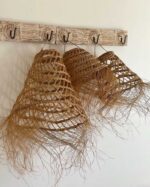 Casablanca Conical Lampshade Ajouré – Handwoven Moroccan Esparto Grass Pendant - Image 6