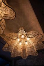 Royal Whipped Lampshade XXL – Handwoven Rattan Statement Pendant Light - Image 8