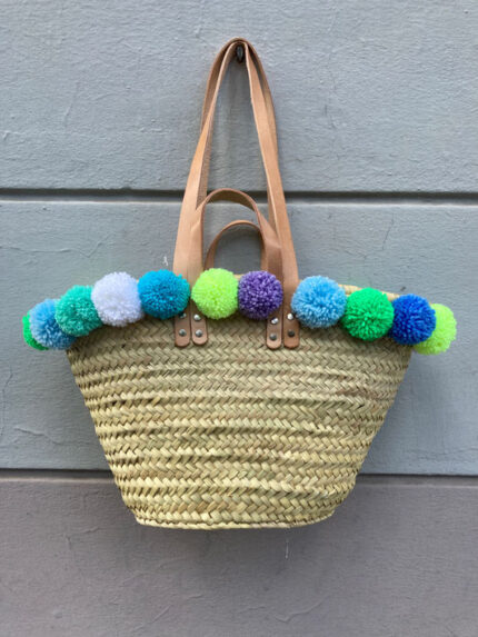 🎀 Basket Bag with Pompoms – POMPOM LOVE